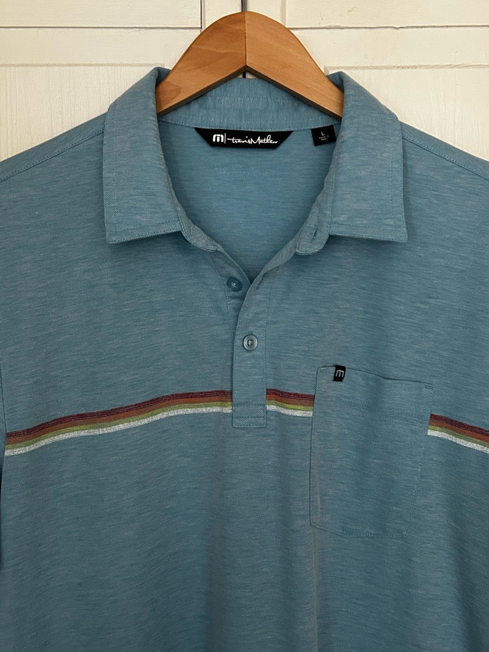 Travis Mathew Men’s Size L Short Sleeve Vintage Golf Polo Shirt